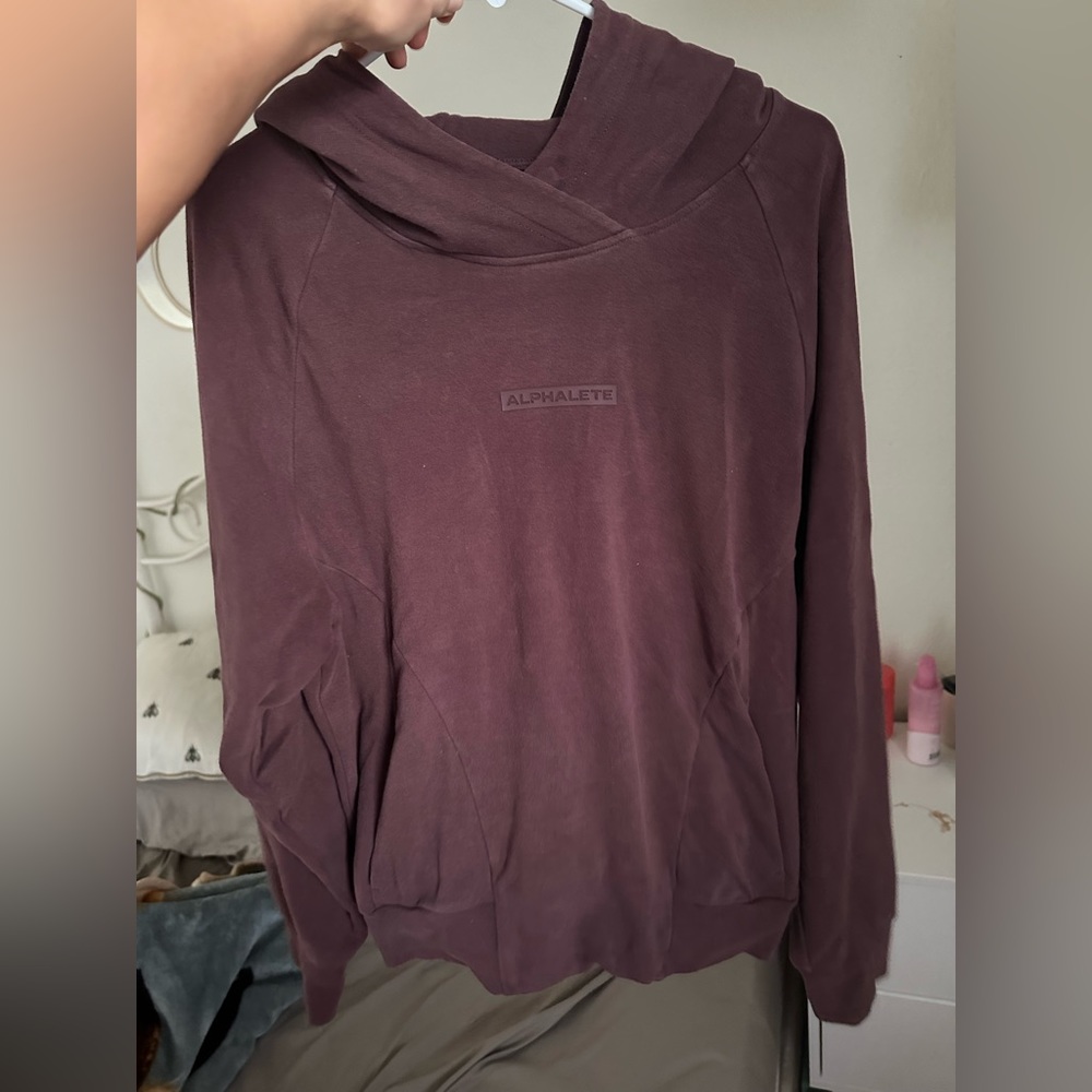 Alphalete Identity Pro Hoodie- Mahogany - Picture 2 of 3